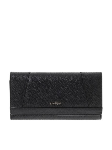 Lavor 1-6154 Μεγάλο Δερμάτινο Γυναικείο Πορτοφόλι με RFID Μαύρο