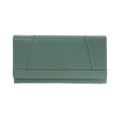 Lavor 1-6154 Μεγάλο Δερμάτινο Γυναικείο Πορτοφόλι με RFID Μέντα