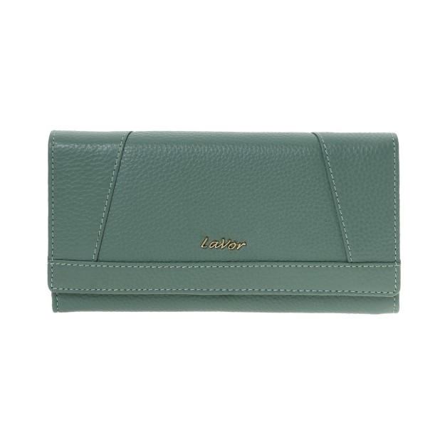 Lavor 1-6154 Μεγάλο Δερμάτινο Γυναικείο Πορτοφόλι με RFID Μέντα