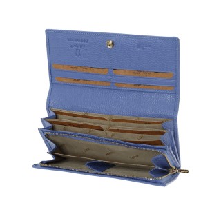 Lavor 1-6154 Μεγάλο Δερμάτινο Γυναικείο Πορτοφόλι με RFID Γαλάζιο