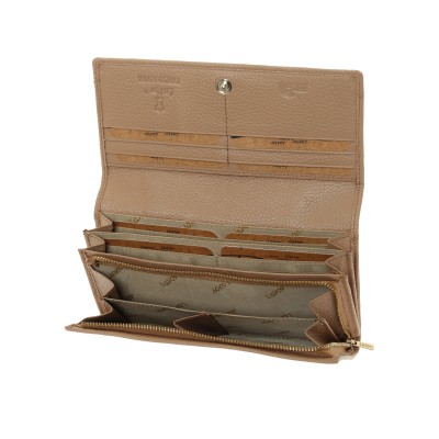 Lavor 1-6154 Μεγάλο Δερμάτινο Γυναικείο Πορτοφόλι με RFID Nude