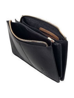 Lavor 1-6080 Μεγάλο Δερμάτινο Γυναικείο Πορτοφόλι-Τσαντάκι με RFID Μαύρο