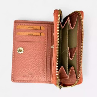 Lavor 1-6081 Μικρό Δερμάτινο Γυναικείο Πορτοφόλι με RFID Ρόζ