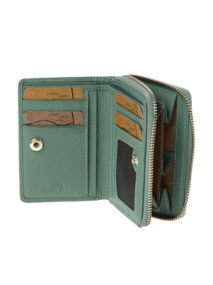 Lavor 1-6081 Μικρό Δερμάτινο Γυναικείο Πορτοφόλι με RFID Μέντα