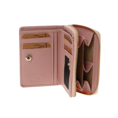 Lavor 1-6081 Μικρό Δερμάτινο Γυναικείο Πορτοφόλι με RFID Pink