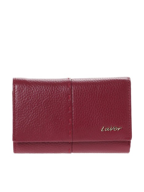 Lavor 1-6096 Μεγάλο Δερμάτινο Γυναικείο Πορτοφόλι με RFID Κόκκινο