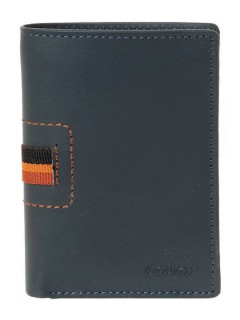 Lavor 1-6087 Δερμάτινο Ανδρικό Πορτοφόλι με RFID Μπλε