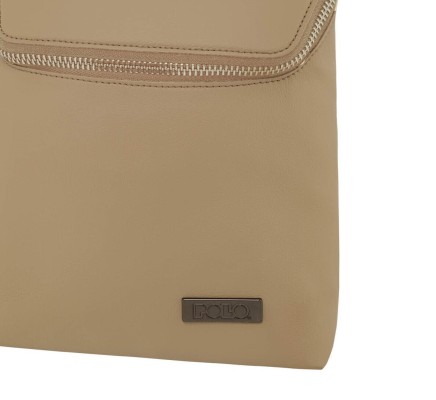 Polo Δερμάτινη Γυναικεία Τσάντα Πλάτης Μπεζ 9-07-062-7402