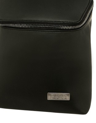 Polo Δερμάτινη Γυναικεία Τσάντα Πλάτης Μαύρη 9-07-062-2001