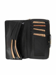 Lavor 1-6002 Μεγάλο Δερμάτινο Γυναικείο Πορτοφόλι Μαύρο