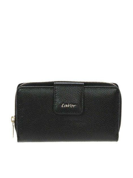 Lavor 1-6002 Μεγάλο Δερμάτινο Γυναικείο Πορτοφόλι Μαύρο