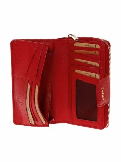 Lavor 1-6002 Μεγάλο Δερμάτινο Γυναικείο Πορτοφόλι Κόκκινο