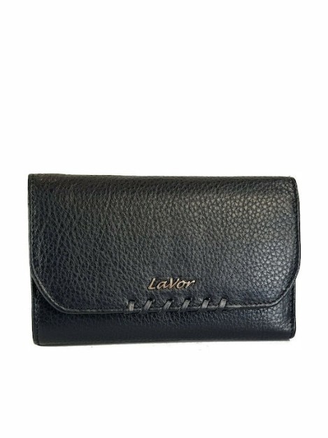 Lavor 1-5987 Μικρό Δερμάτινο Γυναικείο Πορτοφόλι με RFID Μαύρο