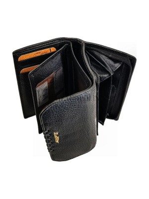 Lavor 1-5987 Μικρό Δερμάτινο Γυναικείο Πορτοφόλι με RFID Μαύρο