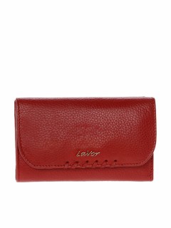 Lavor 1-5987 Μικρό Δερμάτινο Γυναικείο Πορτοφόλι με RFID Κόκκινο