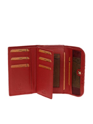 Lavor 1-5987 Μικρό Δερμάτινο Γυναικείο Πορτοφόλι με RFID Κόκκινο