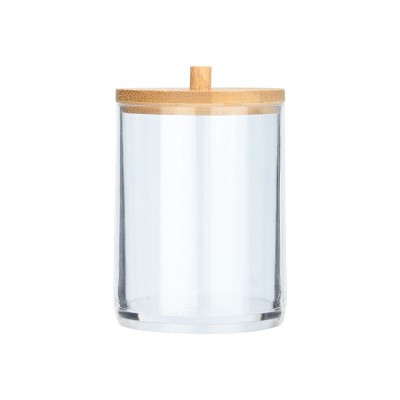 ΚΟΥΤΙ ΑΠΟΘΗΚΕΥΣΗΣ & ΟΡΓΑΝΩΣΗΣ BAMBOO ΓΙΑ ΔΙΣΚΟΥΣ ΝΤΕΜΑΚΙΓΙΑΖ 7x7x12cm ΜΕ ΚΑΠΑΚΙ