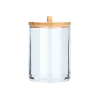 ΚΟΥΤΙ ΑΠΟΘΗΚΕΥΣΗΣ & ΟΡΓΑΝΩΣΗΣ BAMBOO ΓΙΑ ΔΙΣΚΟΥΣ ΝΤΕΜΑΚΙΓΙΑΖ 7x7x12cm ΜΕ ΚΑΠΑΚΙ