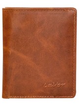 LaVor 1-3826 Ανδρικό Δερμάτινο Πορτοφόλι με RFID Κονιάκ