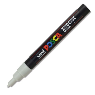 Uni-Ball Posca PC-3M/1 Μαρκαδόρος Σχεδίου 1.3mm Λευκός