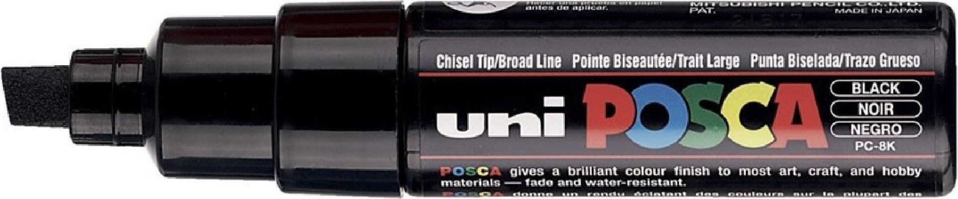 Posca PC-8K Ανεξίτηλος Μαρκαδόρος 8mm Μαύρος PC-8K/24
