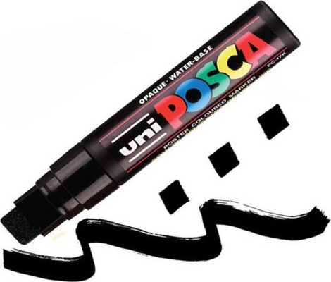 Posca Μαρκαδόρος Σχεδίου 15mm Μαύρο PC-17K/24