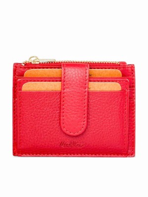Lavor 1-5952 Μικρό Δερμάτινο Γυναικείο Πορτοφόλι με RFID Κόκκινο