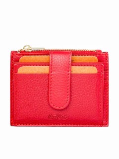 Lavor 1-5952 Μικρό Δερμάτινο Γυναικείο Πορτοφόλι με RFID Κόκκινο