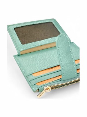 Lavor 1-5952 Μικρό Δερμάτινο Γυναικείο Πορτοφόλι με RFID Μέντα