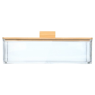 ΚΟΥΤΙ ΑΠΟΘΗΚΕΥΣΗΣ & ΟΡΓΑΝΩΣΗΣ BAMBOO ΟΡΘΟΓΩΝΙΟ 23.3x9.4x8.8cm ΜΕ ΚΑΠΑΚΙ