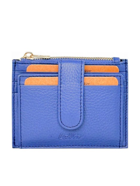 Lavor 1-5952 Μικρό Δερμάτινο Γυναικείο Πορτοφόλι με RFID Γαλάζιο