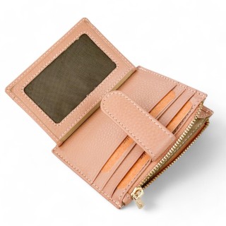 Lavor 1-5952 Μικρό Δερμάτινο Γυναικείο Πορτοφόλι με RFID Nude