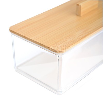 ΚΟΥΤΙ ΑΠΟΘΗΚΕΥΣΗΣ & ΟΡΓΑΝΩΣΗΣ BAMBOO ΟΡΘΟΓΩΝΙΟ 23.3x9.4x8.8cm ΜΕ ΚΑΠΑΚΙ