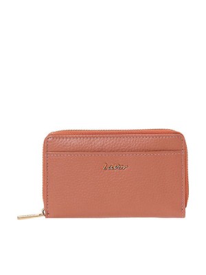 Lavor 1-5985 Μικρό Δερμάτινο Γυναικείο Πορτοφόλι με RFID Ροζ