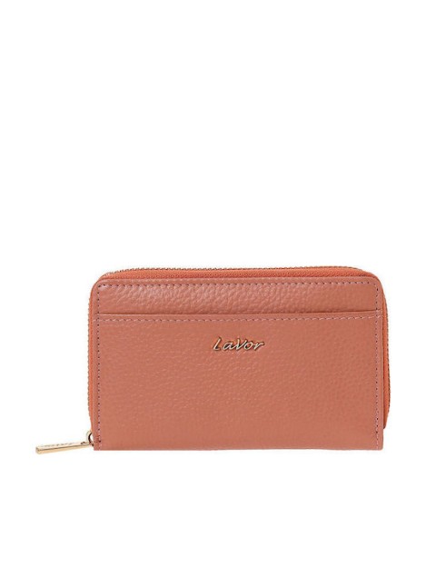 Lavor 1-5985 Μικρό Δερμάτινο Γυναικείο Πορτοφόλι με RFID Ροζ