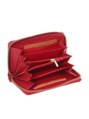 Lavor 1-5985 Μικρό Δερμάτινο Γυναικείο Πορτοφόλι με RFID Κόκκινο