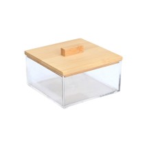 ΚΟΥΤΙ ΑΠΟΘΗΚΕΥΣΗΣ & ΟΡΓΑΝΩΣΗΣ BAMBOO ΤΕΤΡΑΓΩΝΟ 9x9x6cm ΜΕ ΚΑΠΑΚΙ