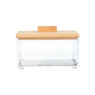 ΚΟΥΤΙ ΑΠΟΘΗΚΕΥΣΗΣ & ΟΡΓΑΝΩΣΗΣ BAMBOO ΤΕΤΡΑΓΩΝΟ 9x9x6cm ΜΕ ΚΑΠΑΚΙ