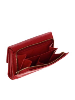 Lavor 1-6000 Μικρό Δερμάτινο Γυναικείο Πορτοφόλι με RFID Κόκκινο