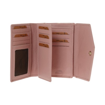 Lavor 1-6000 Μικρό Δερμάτινο Γυναικείο Πορτοφόλι με RFID Pink
