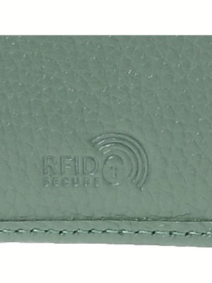 Lavor 1-6019 Μεγάλο Δερμάτινο Γυναικείο Πορτοφόλι με RFID Μέντα