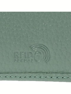 Lavor 1-6019 Μεγάλο Δερμάτινο Γυναικείο Πορτοφόλι με RFID Μέντα