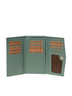 Lavor 1-6019 Μεγάλο Δερμάτινο Γυναικείο Πορτοφόλι με RFID Μέντα