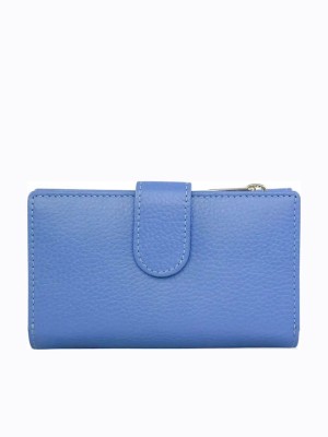 Lavor 1-6019 Μεγάλο Δερμάτινο Γυναικείο Πορτοφόλι με RFID Γαλάζιο