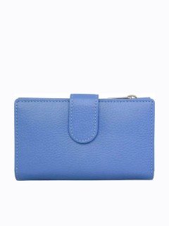 Lavor 1-6019 Μεγάλο Δερμάτινο Γυναικείο Πορτοφόλι με RFID Γαλάζιο