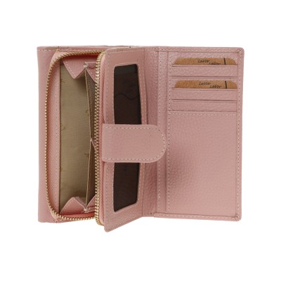 Lavor 1-6019 Μεγάλο Δερμάτινο Γυναικείο Πορτοφόλι με RFID Pink