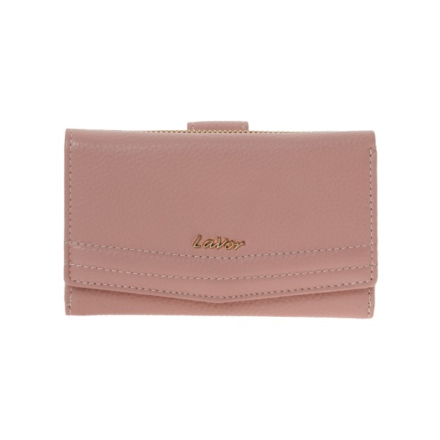 Lavor 1-6019 Μεγάλο Δερμάτινο Γυναικείο Πορτοφόλι με RFID Pink