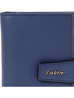 Lavor Μικρό Δερμάτινο Γυναικείο Πορτοφόλι με RFID Μπλε 1-6038