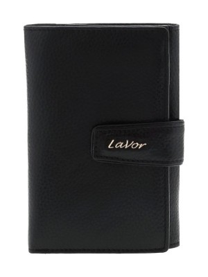 Lavor 1-6038 Μεγάλο Δερμάτινο Γυναικείο Πορτοφόλι με RFID Μαύρο