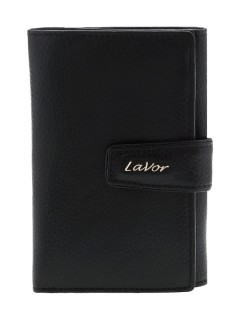 Lavor 1-6038 Μεγάλο Δερμάτινο Γυναικείο Πορτοφόλι με RFID Μαύρο